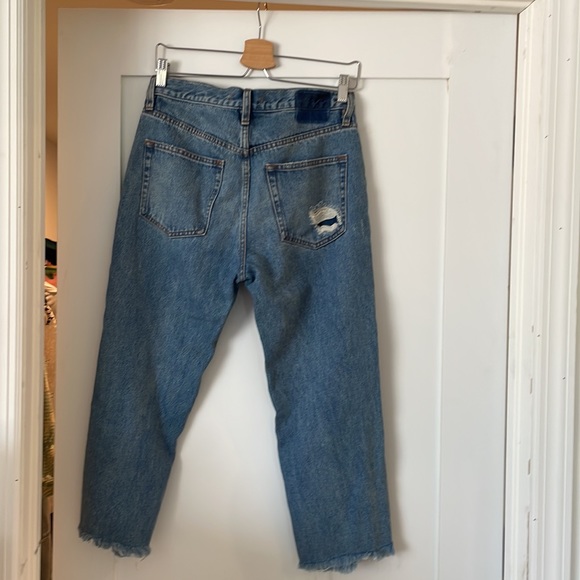 Free People Distressed Cropped Blue Jeans - Picture 6 of 6
